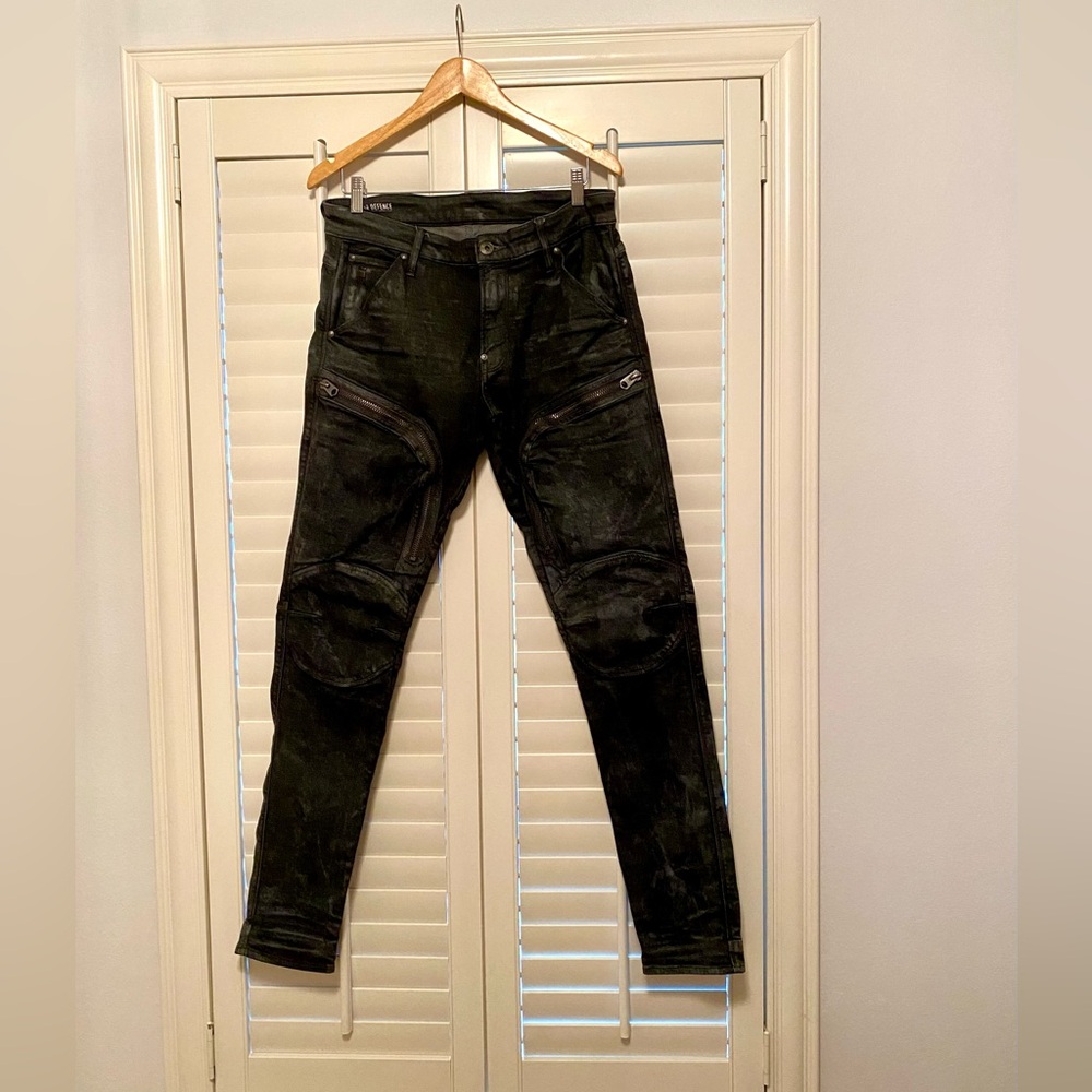G-Star Raw Men's Air Defence Skinny Jeans Dark Grey Size 34x34